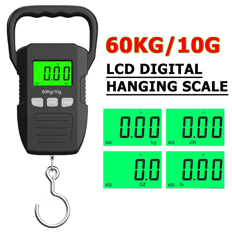 Tape Dispenser Weighted - 60kg/10g LCD cyfrowa waga wisząca elektroniczna