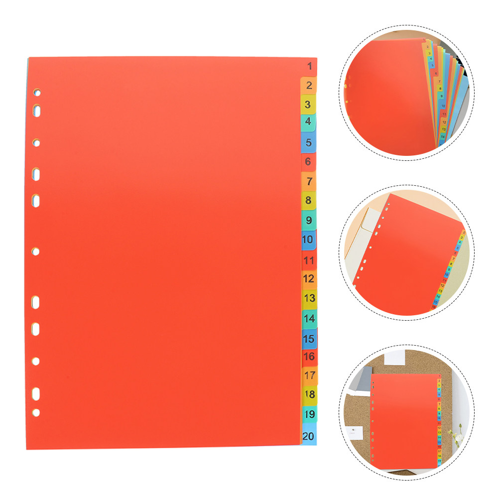 Tab Divider A4 - 2 zestawy plastikowych przegródek do segregatora,