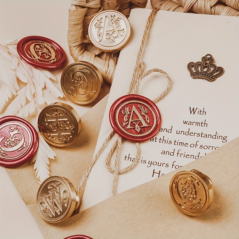 Wax Seal Stamp Set - A- M klasyczne różne litery wosk
